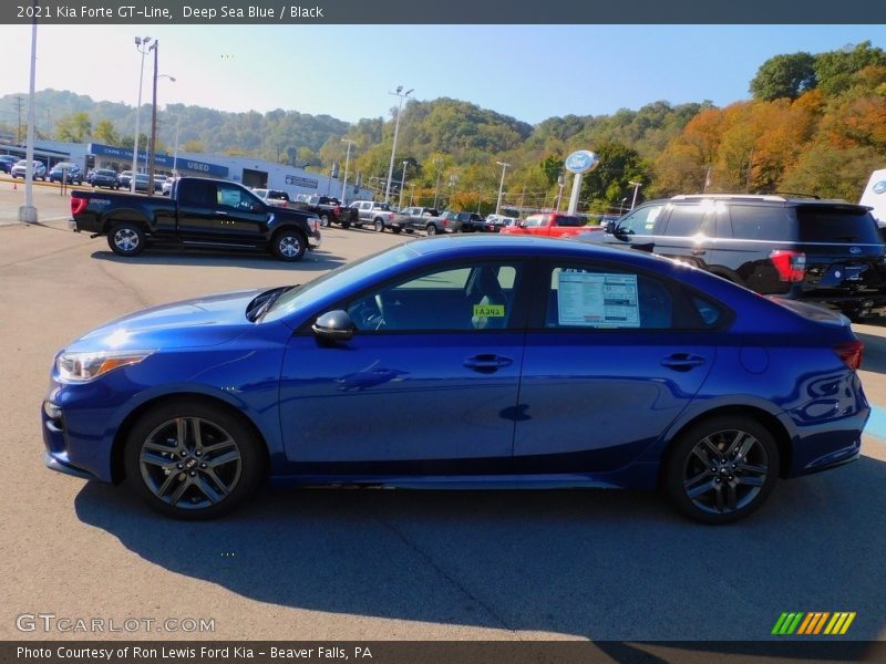 Deep Sea Blue / Black 2021 Kia Forte GT-Line