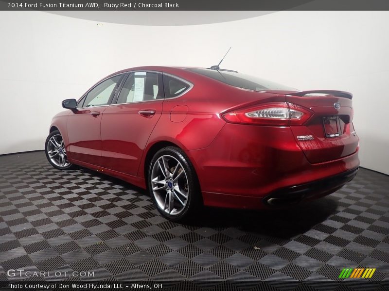 Ruby Red / Charcoal Black 2014 Ford Fusion Titanium AWD