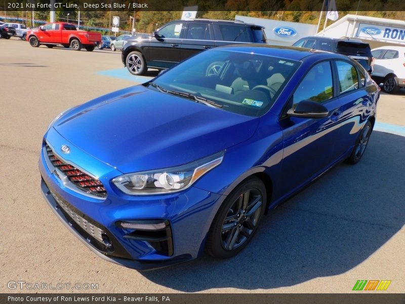 Deep Sea Blue / Black 2021 Kia Forte GT-Line