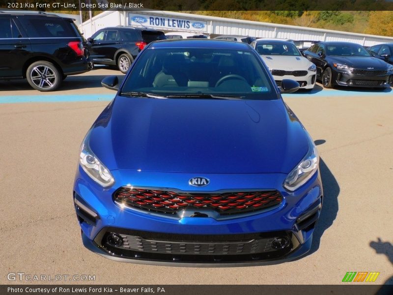 Deep Sea Blue / Black 2021 Kia Forte GT-Line