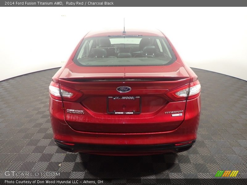 Ruby Red / Charcoal Black 2014 Ford Fusion Titanium AWD