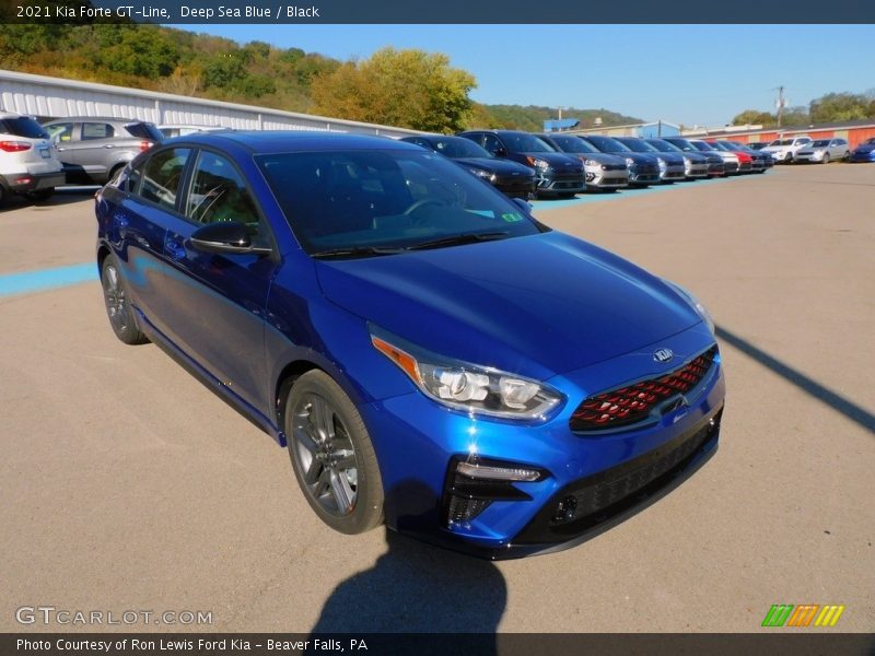 Deep Sea Blue / Black 2021 Kia Forte GT-Line