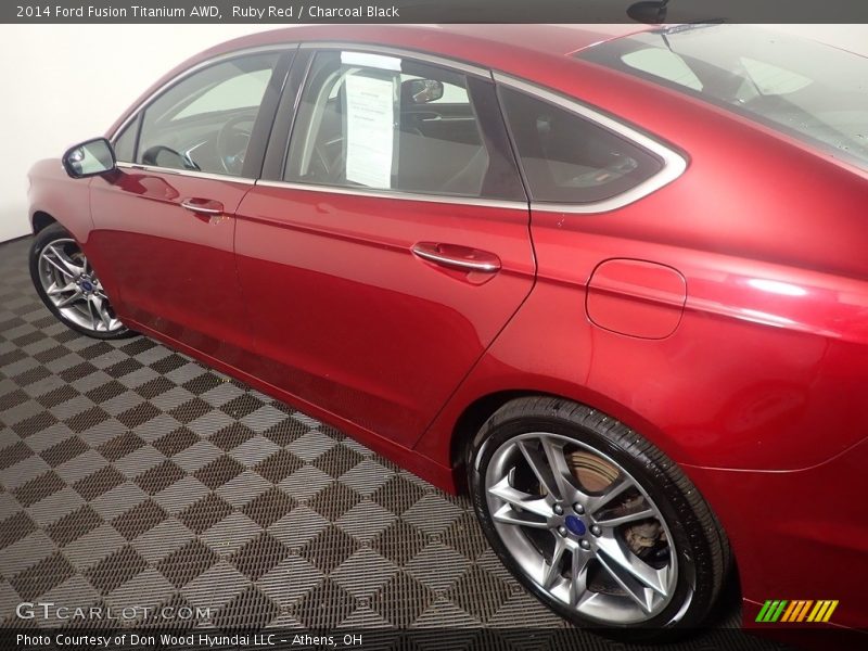 Ruby Red / Charcoal Black 2014 Ford Fusion Titanium AWD