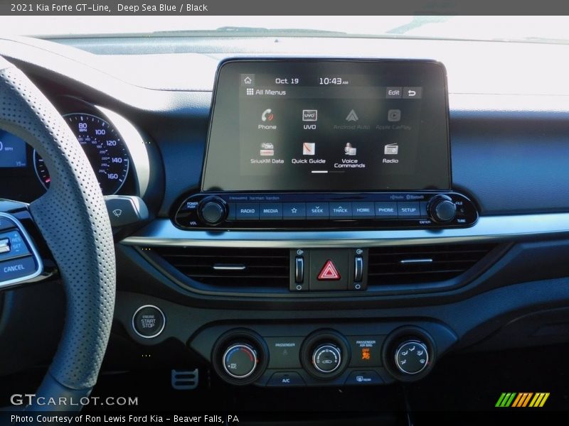 Deep Sea Blue / Black 2021 Kia Forte GT-Line