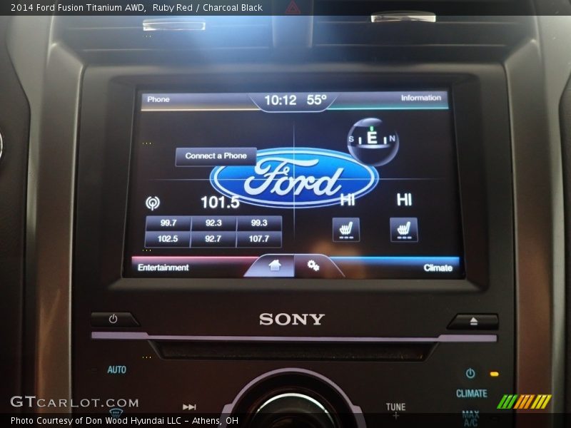 Ruby Red / Charcoal Black 2014 Ford Fusion Titanium AWD