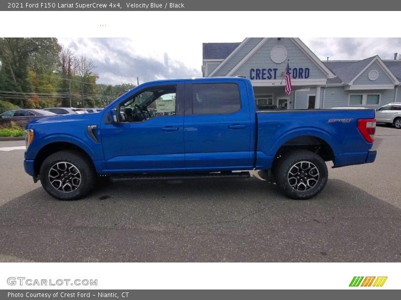 Velocity Blue / Black 2021 Ford F150 Lariat SuperCrew 4x4