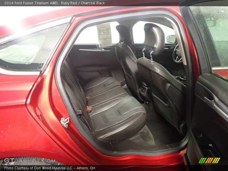 Ruby Red / Charcoal Black 2014 Ford Fusion Titanium AWD