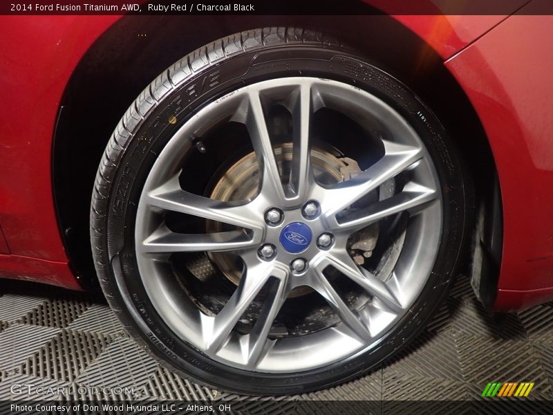 Ruby Red / Charcoal Black 2014 Ford Fusion Titanium AWD