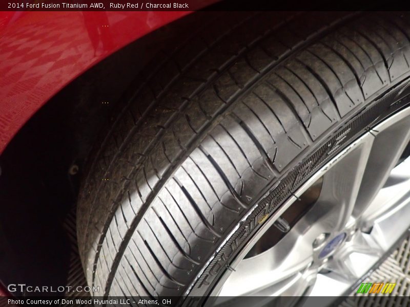 Ruby Red / Charcoal Black 2014 Ford Fusion Titanium AWD