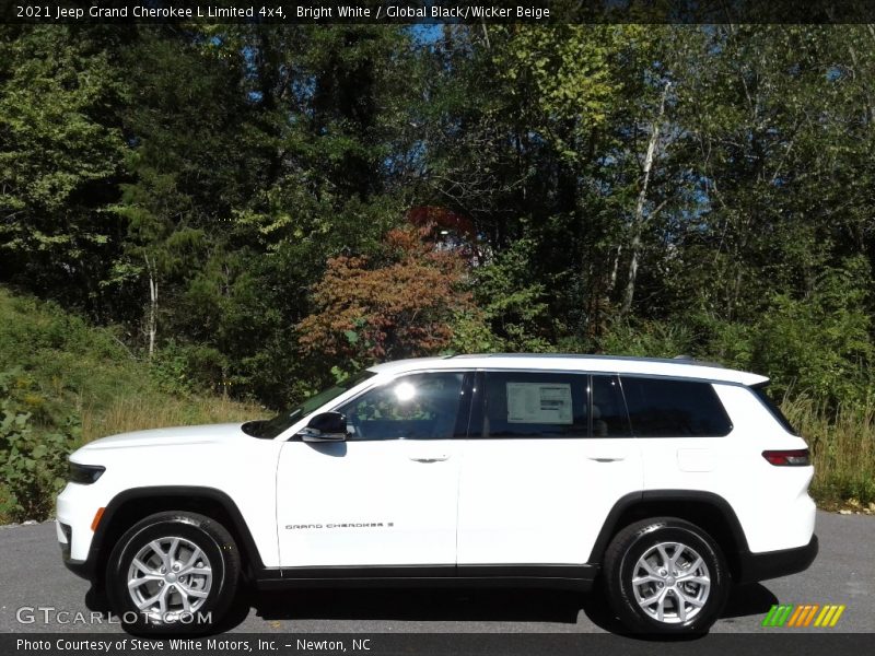 Bright White / Global Black/Wicker Beige 2021 Jeep Grand Cherokee L Limited 4x4