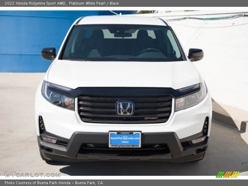 Platinum White Pearl / Black 2022 Honda Ridgeline Sport AWD