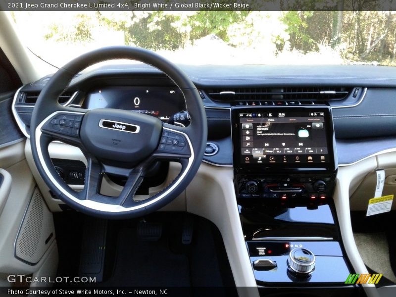Bright White / Global Black/Wicker Beige 2021 Jeep Grand Cherokee L Limited 4x4