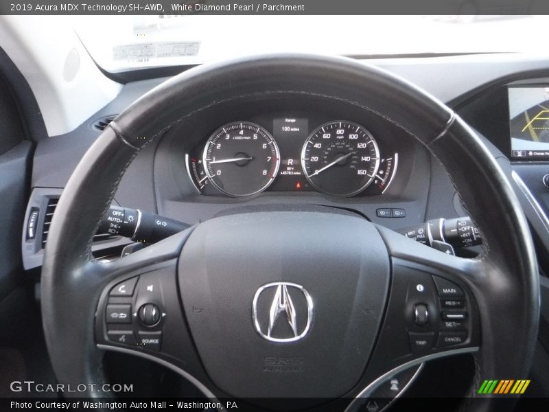 White Diamond Pearl / Parchment 2019 Acura MDX Technology SH-AWD