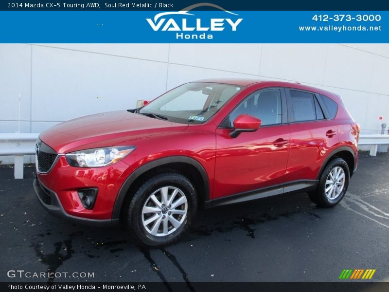 Soul Red Metallic / Black 2014 Mazda CX-5 Touring AWD