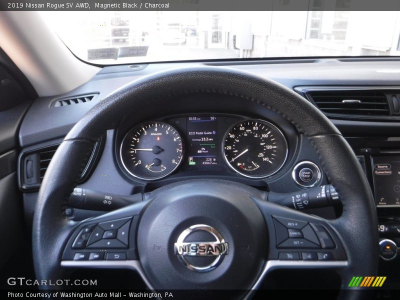 Magnetic Black / Charcoal 2019 Nissan Rogue SV AWD