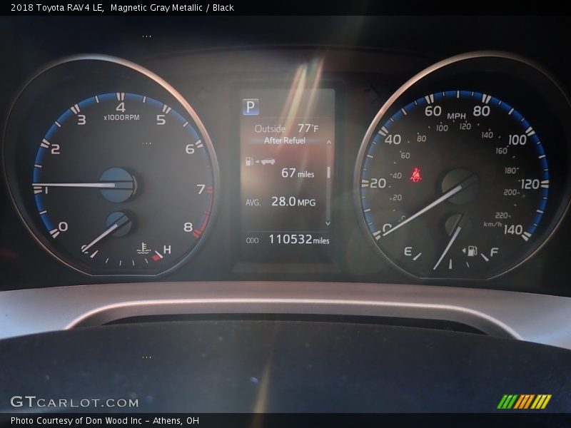 Magnetic Gray Metallic / Black 2018 Toyota RAV4 LE