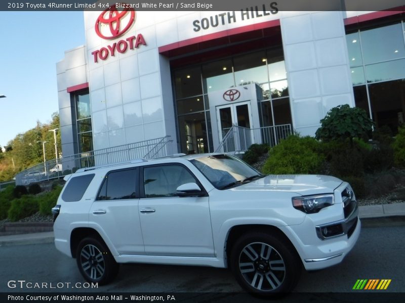 Blizzard White Pearl / Sand Beige 2019 Toyota 4Runner Limited 4x4