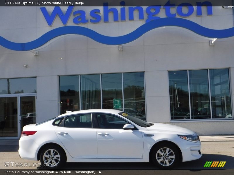 Snow White Pearl / Beige 2016 Kia Optima LX