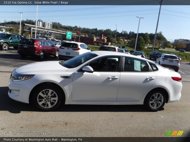 Snow White Pearl / Beige 2016 Kia Optima LX