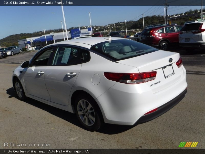 Snow White Pearl / Beige 2016 Kia Optima LX