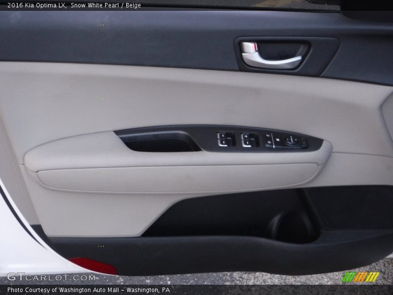 Snow White Pearl / Beige 2016 Kia Optima LX