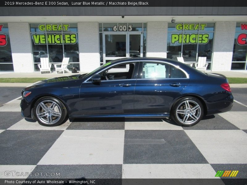 Lunar Blue Metallic / Macchiato Beige/Black 2019 Mercedes-Benz E 300 Sedan