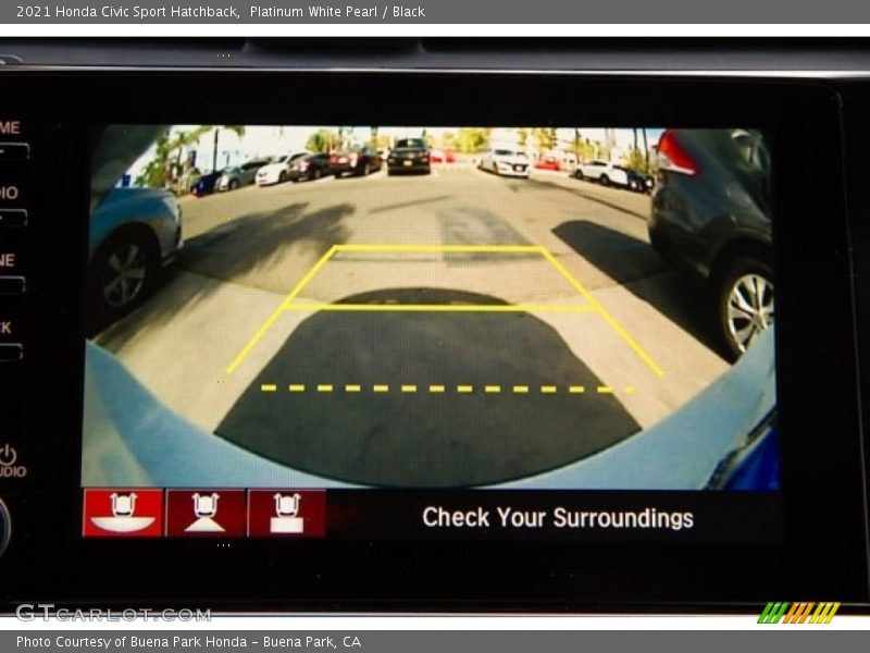 Platinum White Pearl / Black 2021 Honda Civic Sport Hatchback
