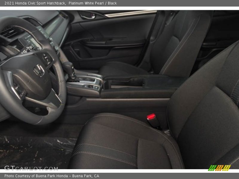Platinum White Pearl / Black 2021 Honda Civic Sport Hatchback