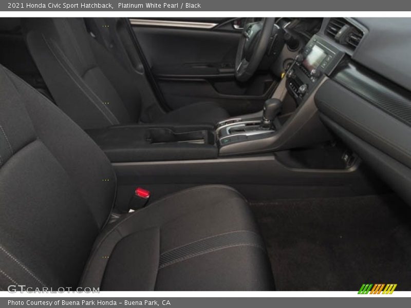 Platinum White Pearl / Black 2021 Honda Civic Sport Hatchback