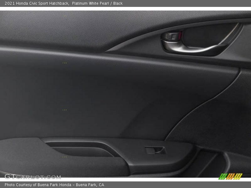 Platinum White Pearl / Black 2021 Honda Civic Sport Hatchback