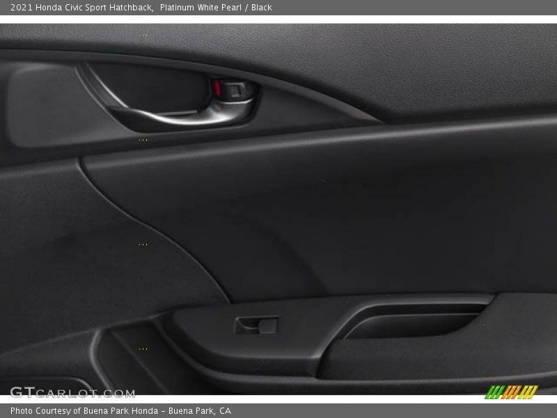 Platinum White Pearl / Black 2021 Honda Civic Sport Hatchback