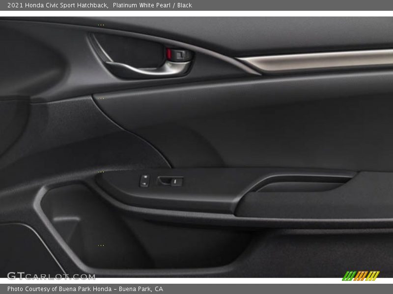 Platinum White Pearl / Black 2021 Honda Civic Sport Hatchback