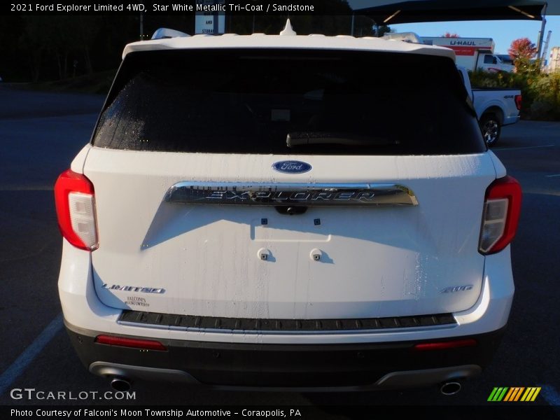 Star White Metallic Tri-Coat / Sandstone 2021 Ford Explorer Limited 4WD