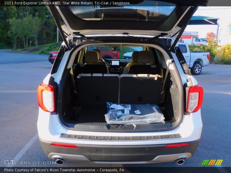 Star White Metallic Tri-Coat / Sandstone 2021 Ford Explorer Limited 4WD