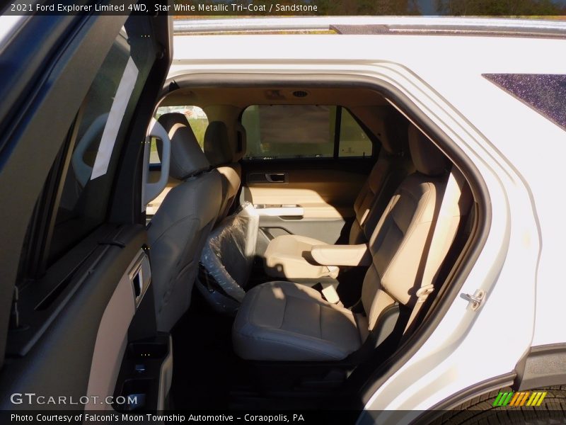 Star White Metallic Tri-Coat / Sandstone 2021 Ford Explorer Limited 4WD