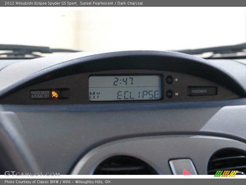 Sunset Pearlescent / Dark Charcoal 2012 Mitsubishi Eclipse Spyder GS Sport