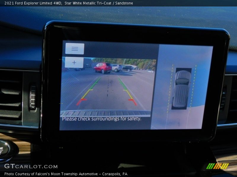 Star White Metallic Tri-Coat / Sandstone 2021 Ford Explorer Limited 4WD