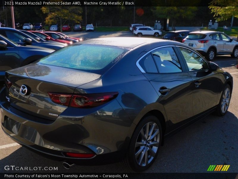 Machine Gray Metallic / Black 2021 Mazda Mazda3 Preferred Sedan AWD