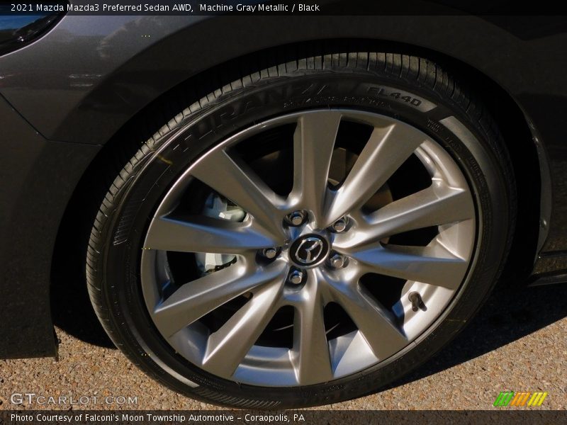Machine Gray Metallic / Black 2021 Mazda Mazda3 Preferred Sedan AWD