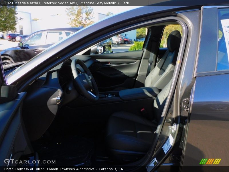 Machine Gray Metallic / Black 2021 Mazda Mazda3 Preferred Sedan AWD