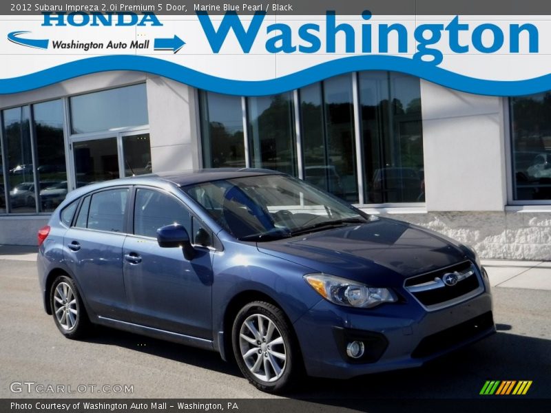 Marine Blue Pearl / Black 2012 Subaru Impreza 2.0i Premium 5 Door