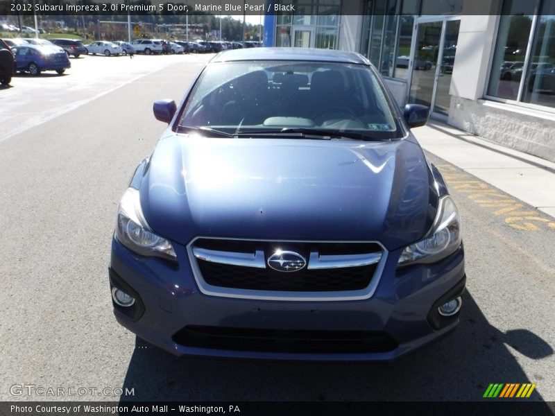 Marine Blue Pearl / Black 2012 Subaru Impreza 2.0i Premium 5 Door