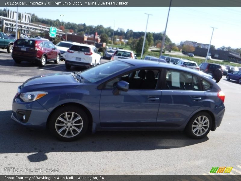Marine Blue Pearl / Black 2012 Subaru Impreza 2.0i Premium 5 Door