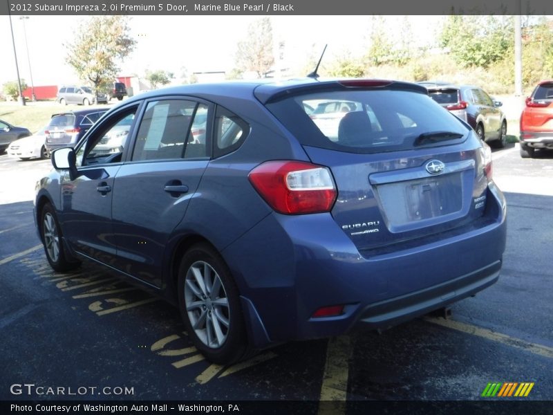 Marine Blue Pearl / Black 2012 Subaru Impreza 2.0i Premium 5 Door