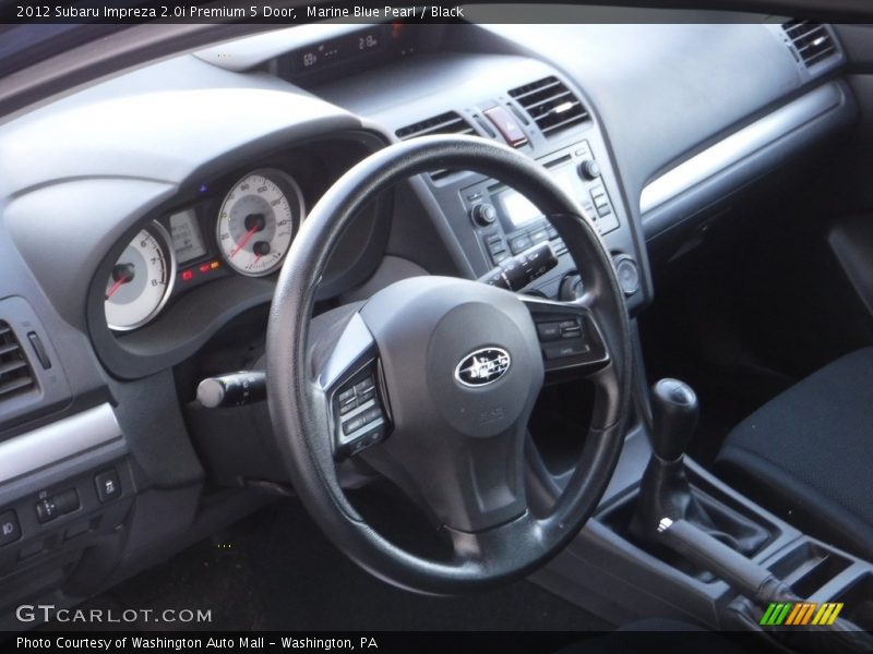 Marine Blue Pearl / Black 2012 Subaru Impreza 2.0i Premium 5 Door