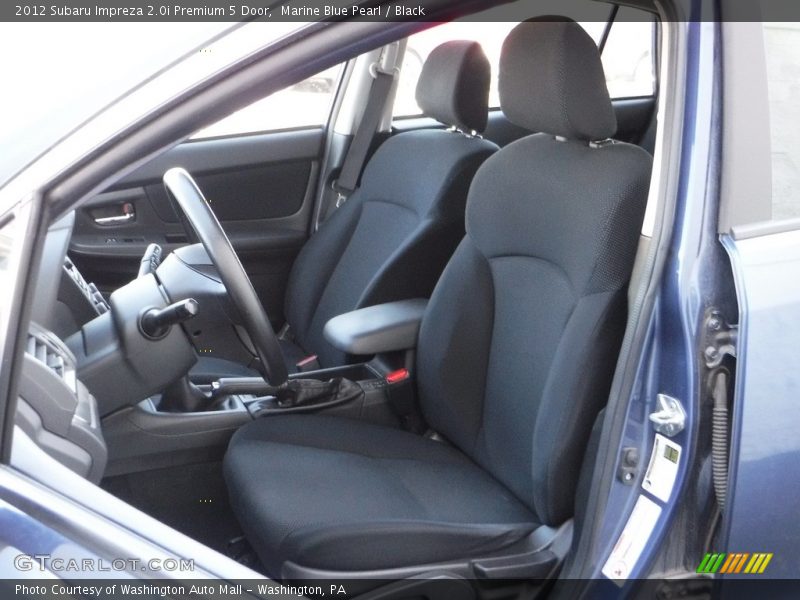 Marine Blue Pearl / Black 2012 Subaru Impreza 2.0i Premium 5 Door