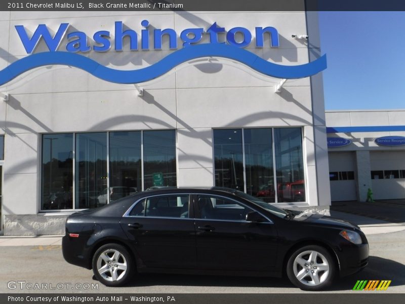 Black Granite Metallic / Titanium 2011 Chevrolet Malibu LS