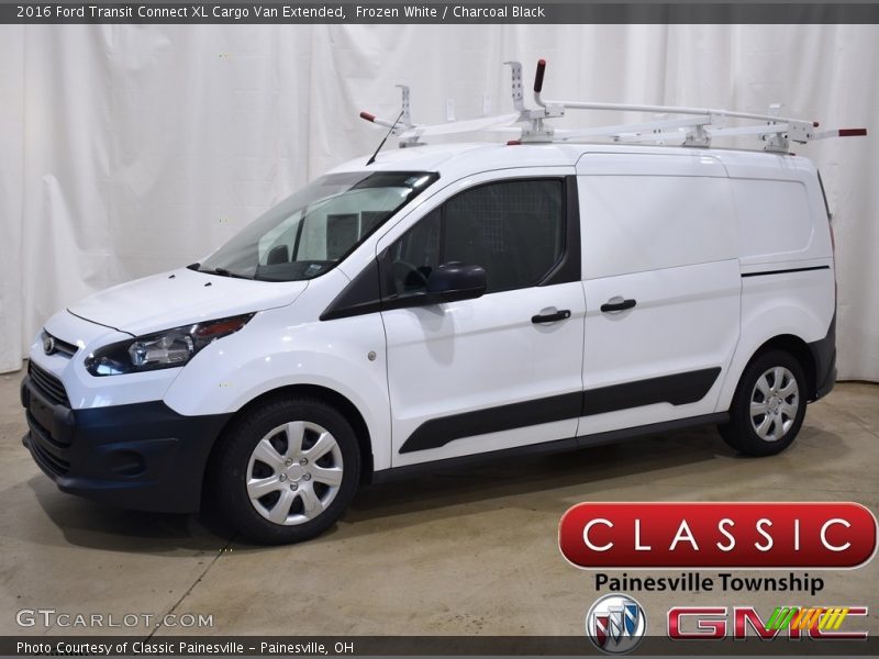 Frozen White / Charcoal Black 2016 Ford Transit Connect XL Cargo Van Extended