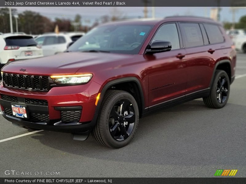 Velvet Red Pearl / Black 2021 Jeep Grand Cherokee L Laredo 4x4