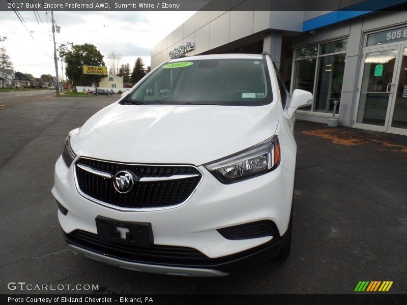 Summit White / Ebony 2017 Buick Encore Preferred AWD